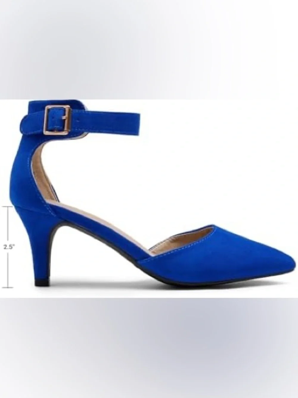 Dream Pairs Cobalt Blue Pointed Toe Ankle-Strap Pump